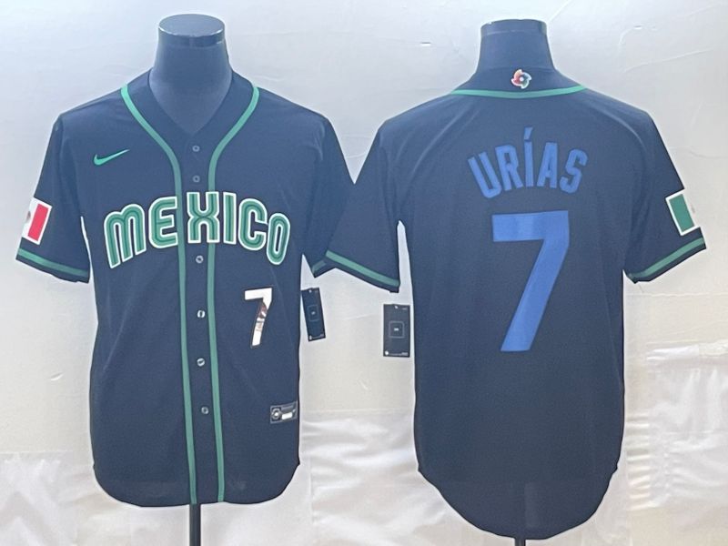 Men 2023 World Cub Mexico #7 Urias Black Nike MLB Jersey11->more jerseys->MLB Jersey